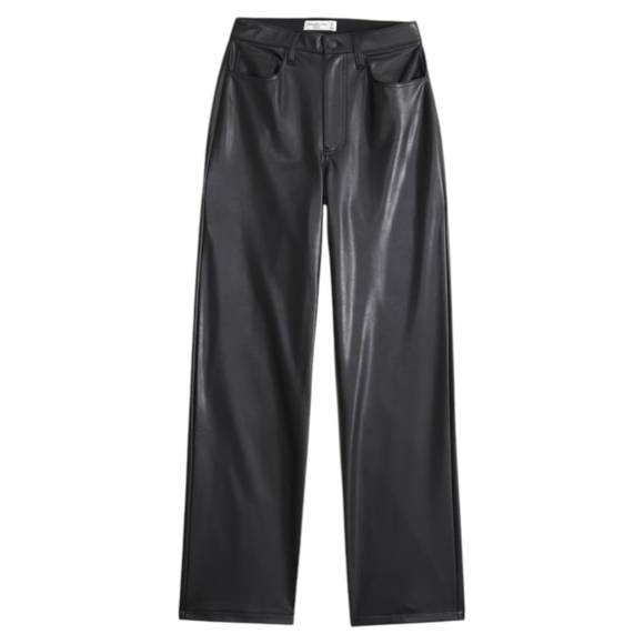 Abercrombie & Fitch Black Leather Pants - Picture 5 of 8